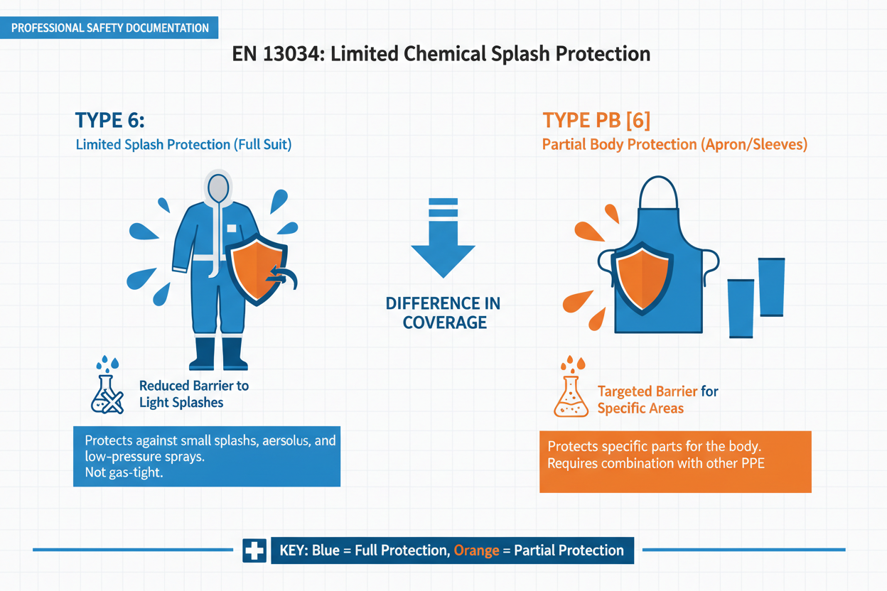 Image of Norme EN 13034 🧪 Vêtements de protection contre les produits chimiques liquides