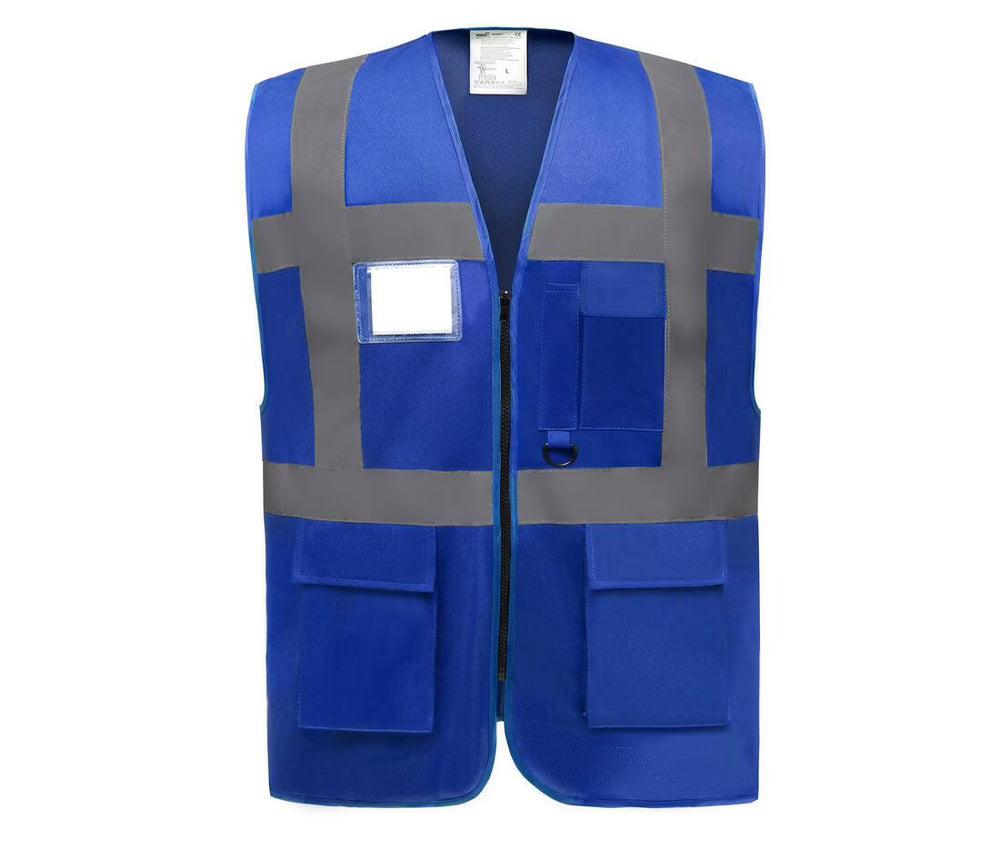 Image of GILET MULTIPOCHES HV AVEC PORTE BADGE