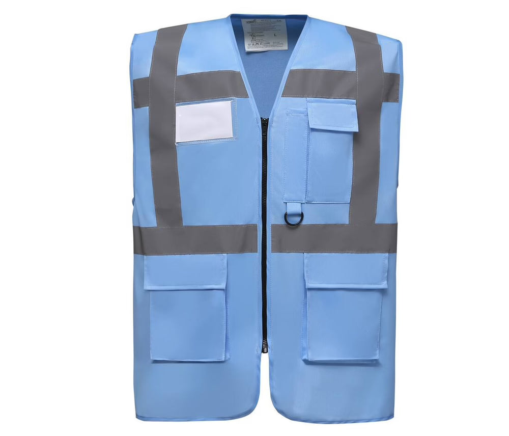 Image of GILET MULTIPOCHES HV AVEC PORTE BADGE