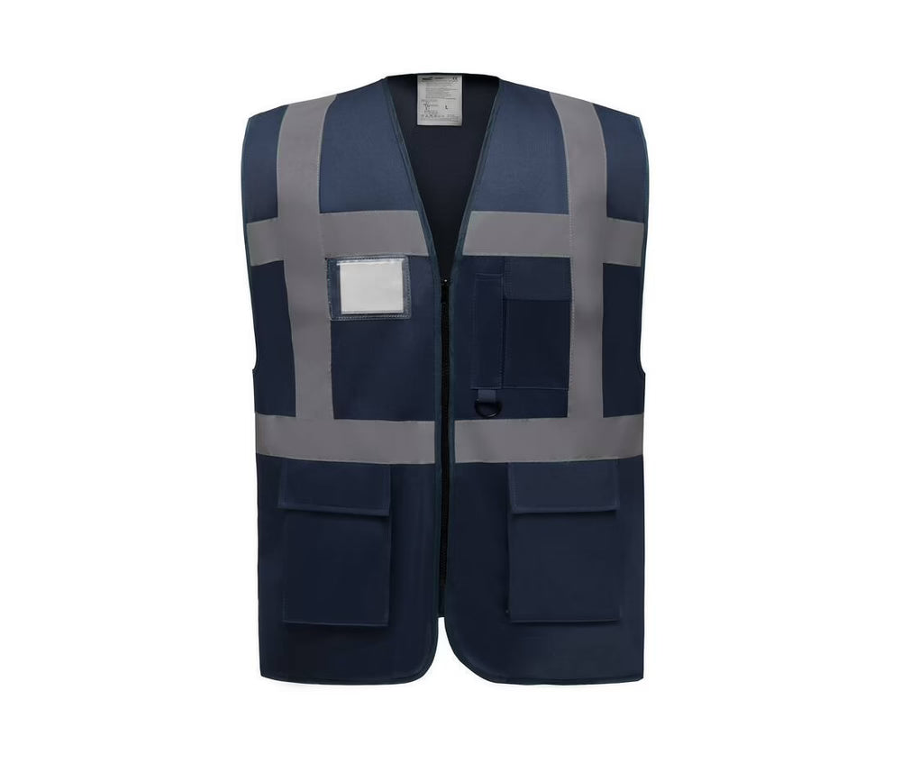 Image of GILET MULTIPOCHES HV AVEC PORTE BADGE
