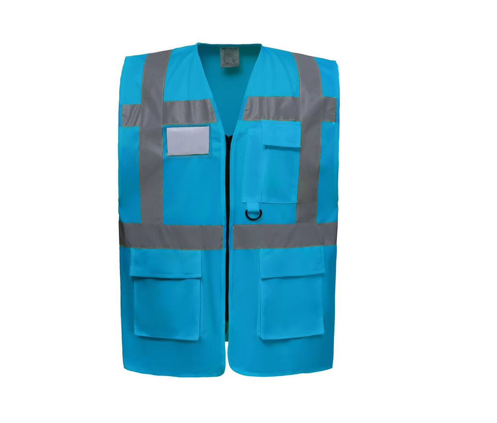 Image of GILET MULTIPOCHES HV AVEC PORTE BADGE