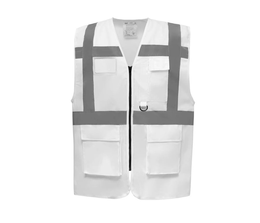 GILET MULTIPOCHES HV AVEC PORTE BADGE
