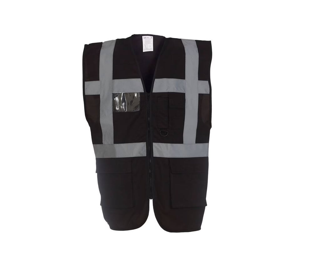 Image of GILET MULTIPOCHES HV AVEC PORTE BADGE