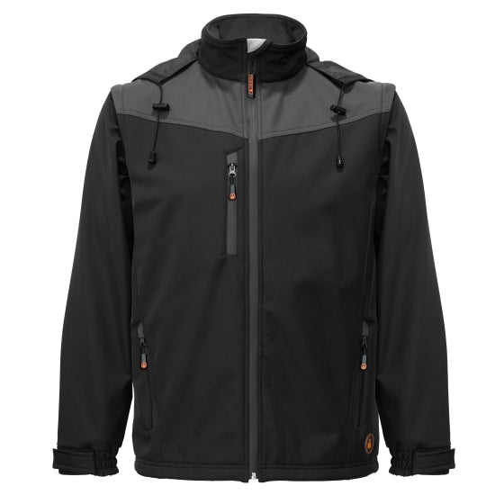 Image of SOFTSHELL M/DESMONTABLES DISEÑO - 002#0037780 SEANA-BLEU-AZUR-JAUNE-FLUOR