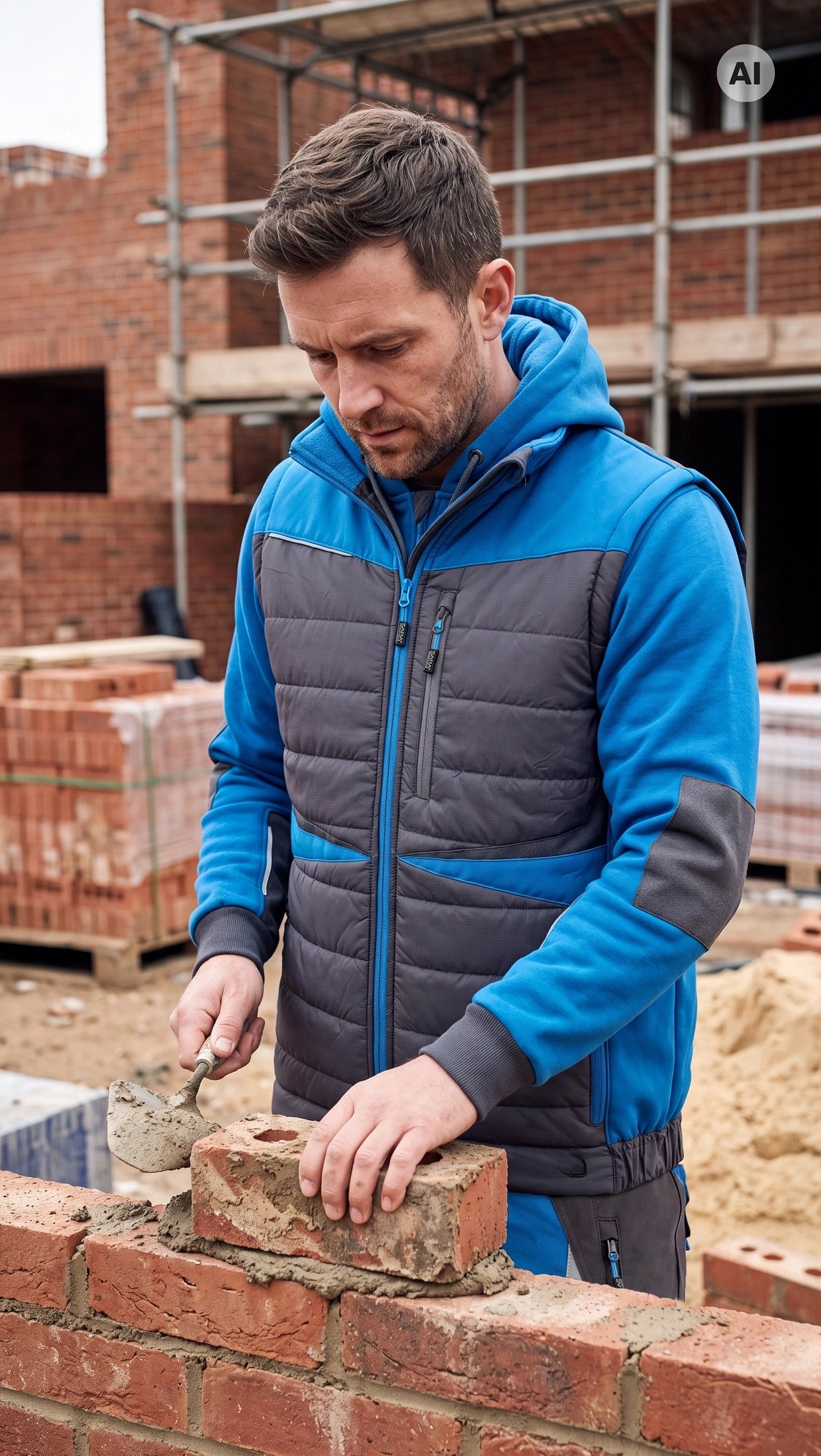 Image of GILET HYBRIDE À CAPUCHE PRESTIGE