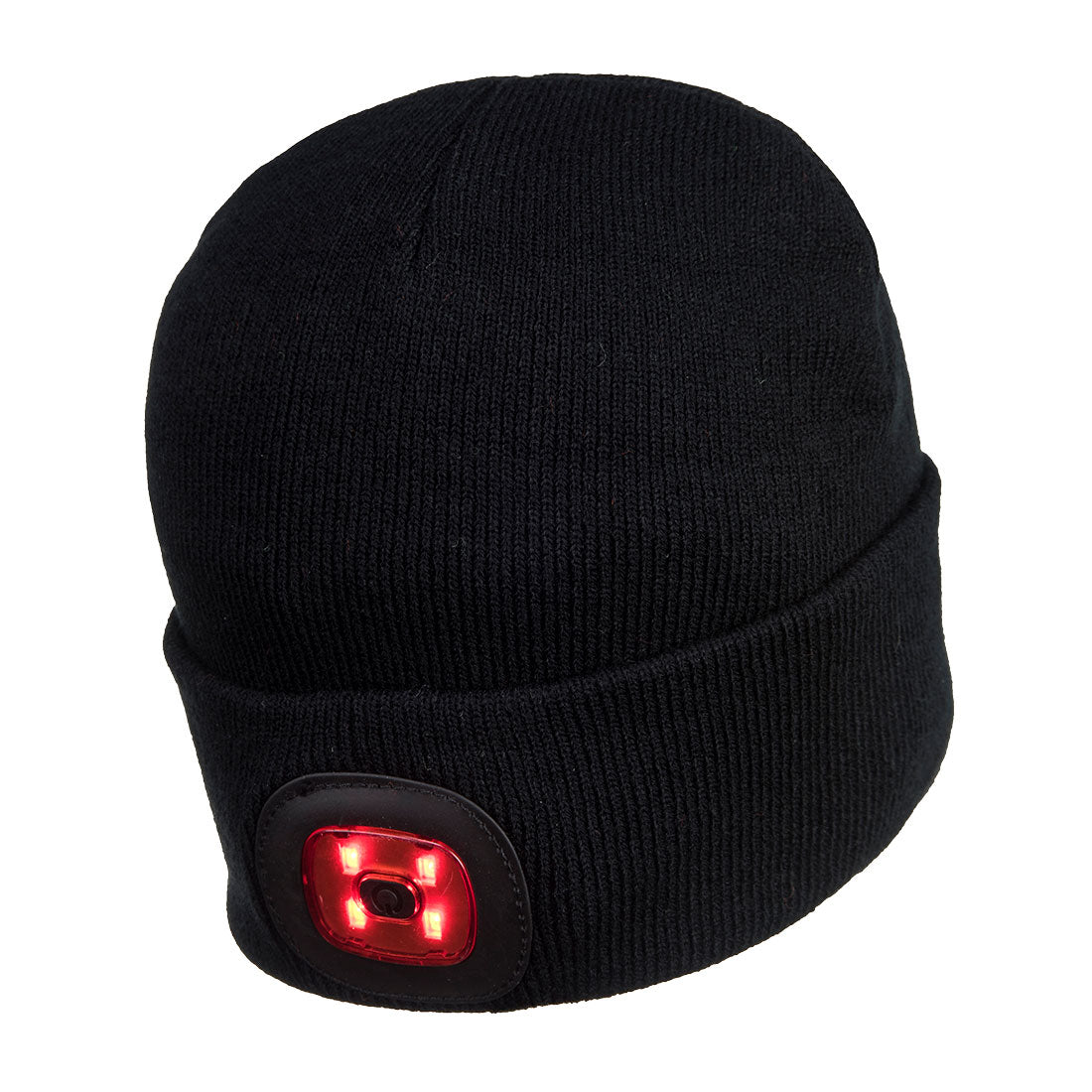 Image of BONNET BEANIE DOUBLE LED RECHARGEABLE NOIR