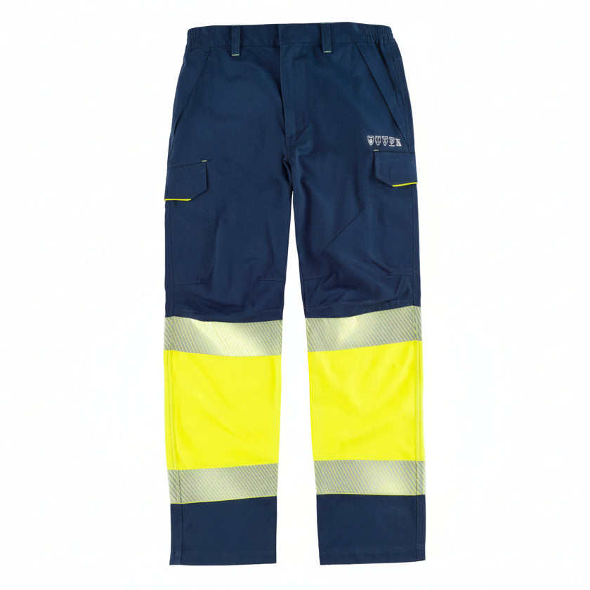Image of TECHNIQUES · PANTALON - B1484 WORKTEAM-MARINE-JAUNE