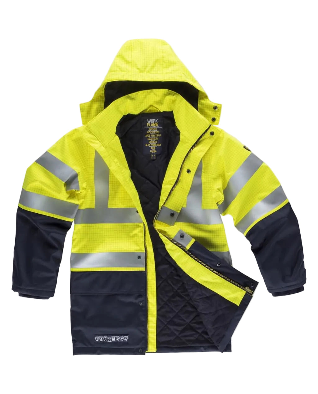 TECHNIQUES  PARKA - B3795 WORKTEAM-JAUNE-MARINE