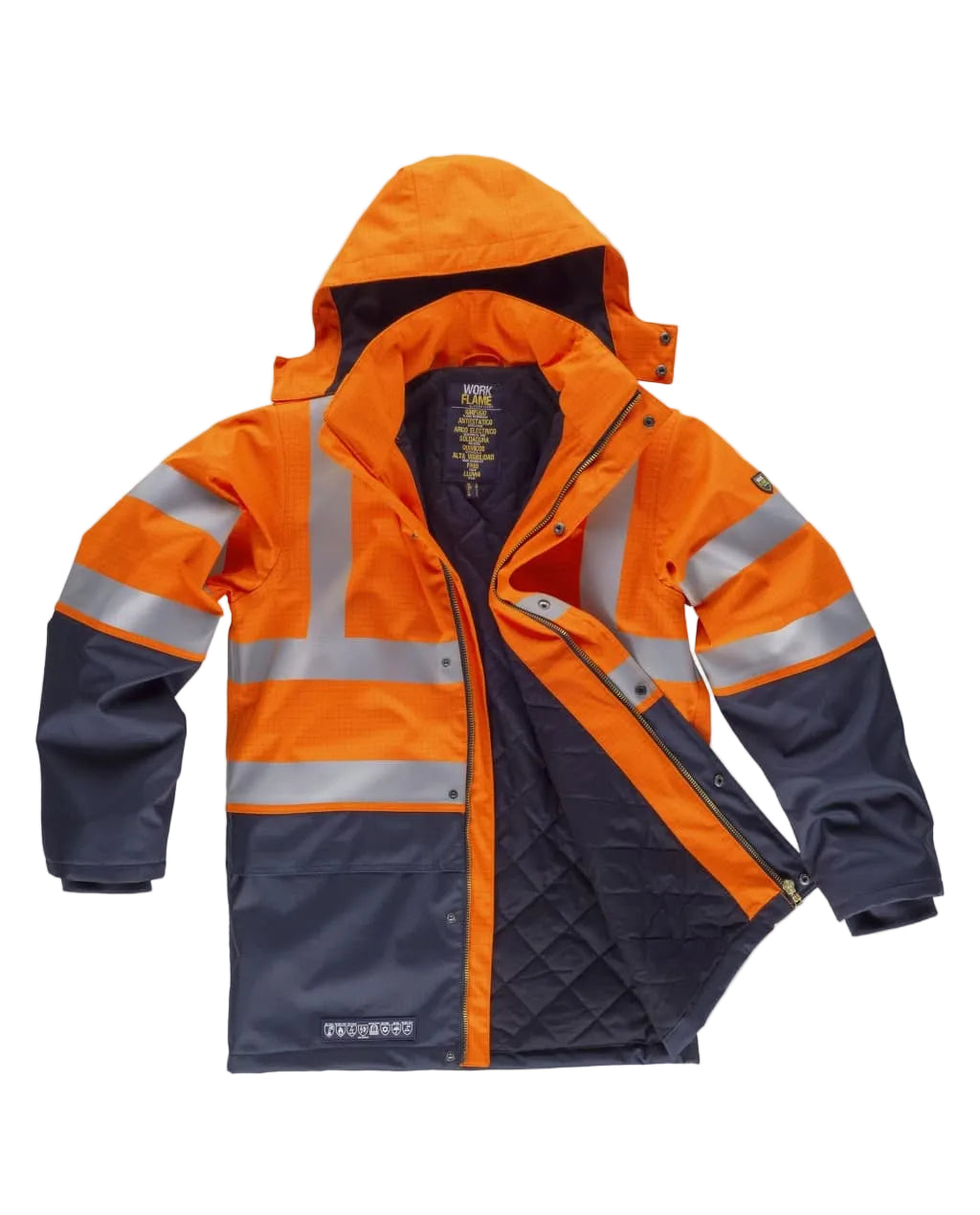 TECHNIQUES  PARKA - B3795 WORKTEAM-JAUNE-MARINE