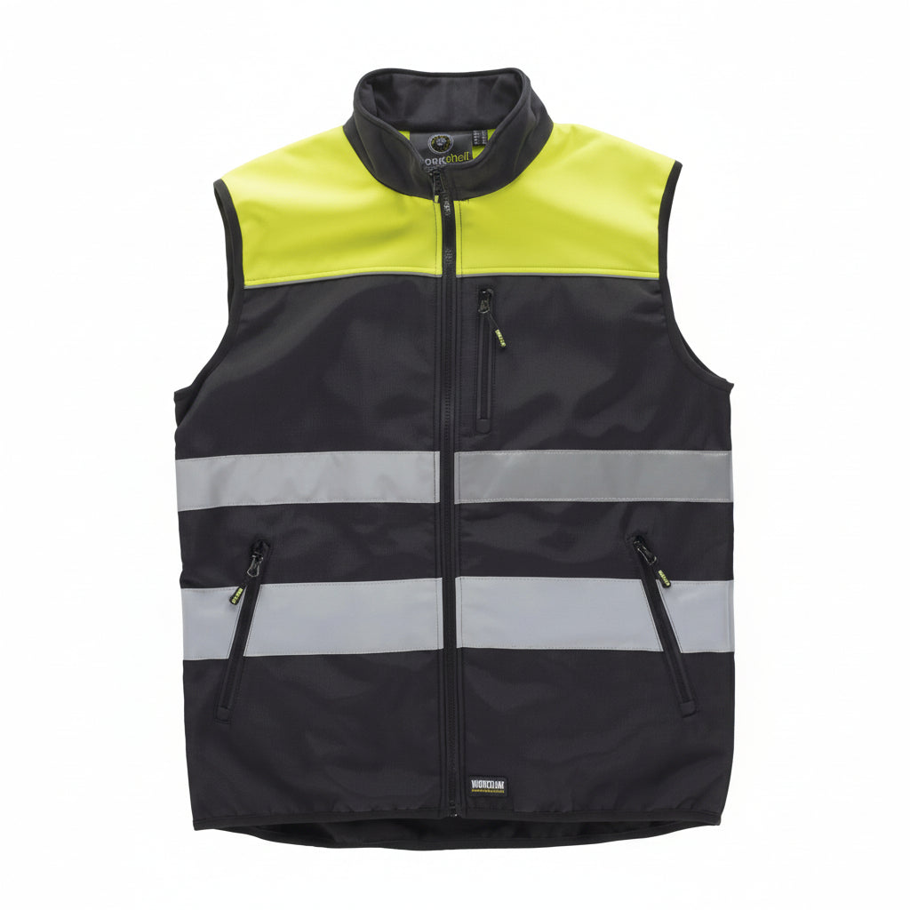 Image of FLUOS  GILET - C2921 WORKTEAM-NOIR-JAUNE