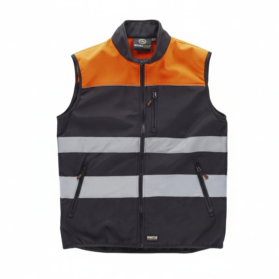 FLUOS  GILET - C2921 WORKTEAM-NOIR-JAUNE