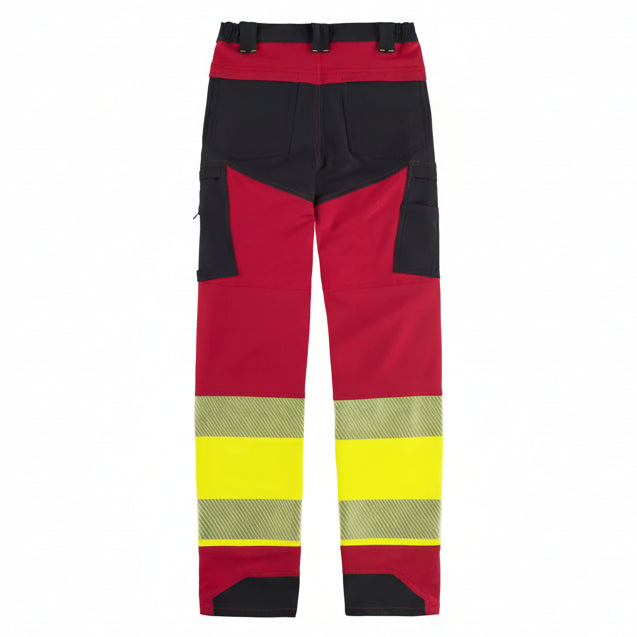 FLUOS  PANTALON - C3555 WORKTEAM-GRIS-FONCE-NOIR-JAUNE