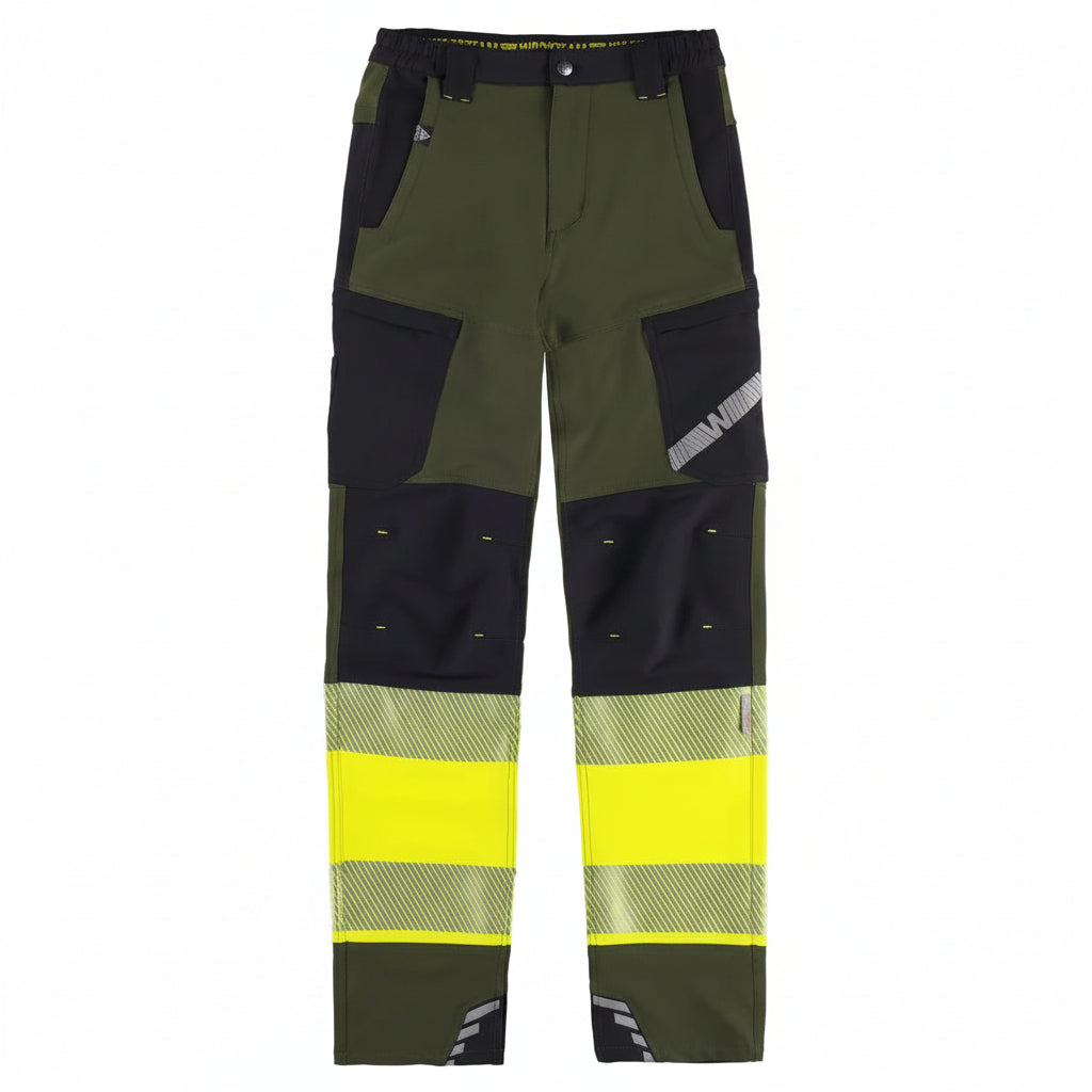 Image of FLUOS  PANTALON - C3555 WORKTEAM-GRIS-FONCE-NOIR-JAUNE