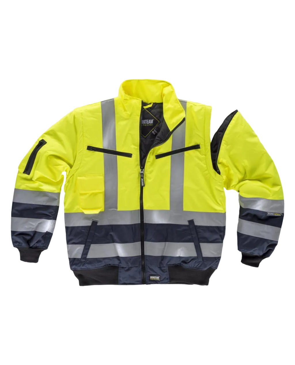 Image of FLUOS  VESTE PILOTE - C3730 WORKTEAM-JAUNE-MARINE