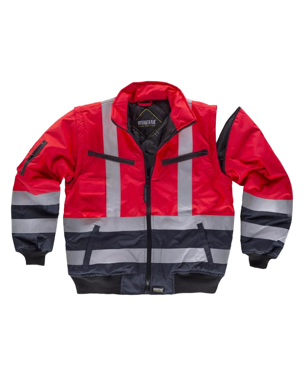 Image of FLUOS  VESTE PILOTE - C3737 WORKTEAM-ROUGE-MARINE