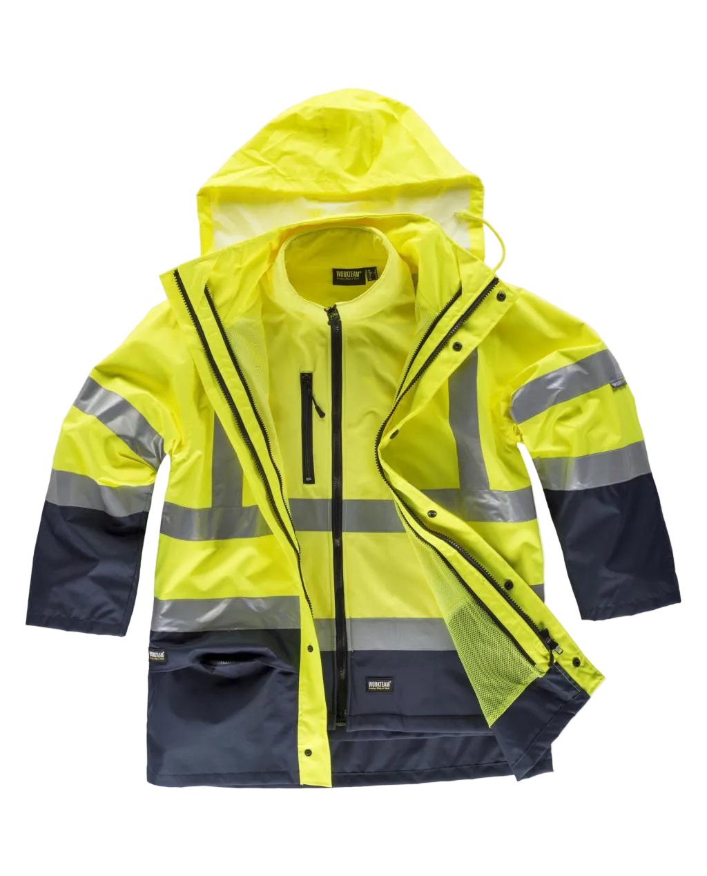 Image of FLUOS  PARKA - C3745 WORKTEAM-MARINE-JAUNE