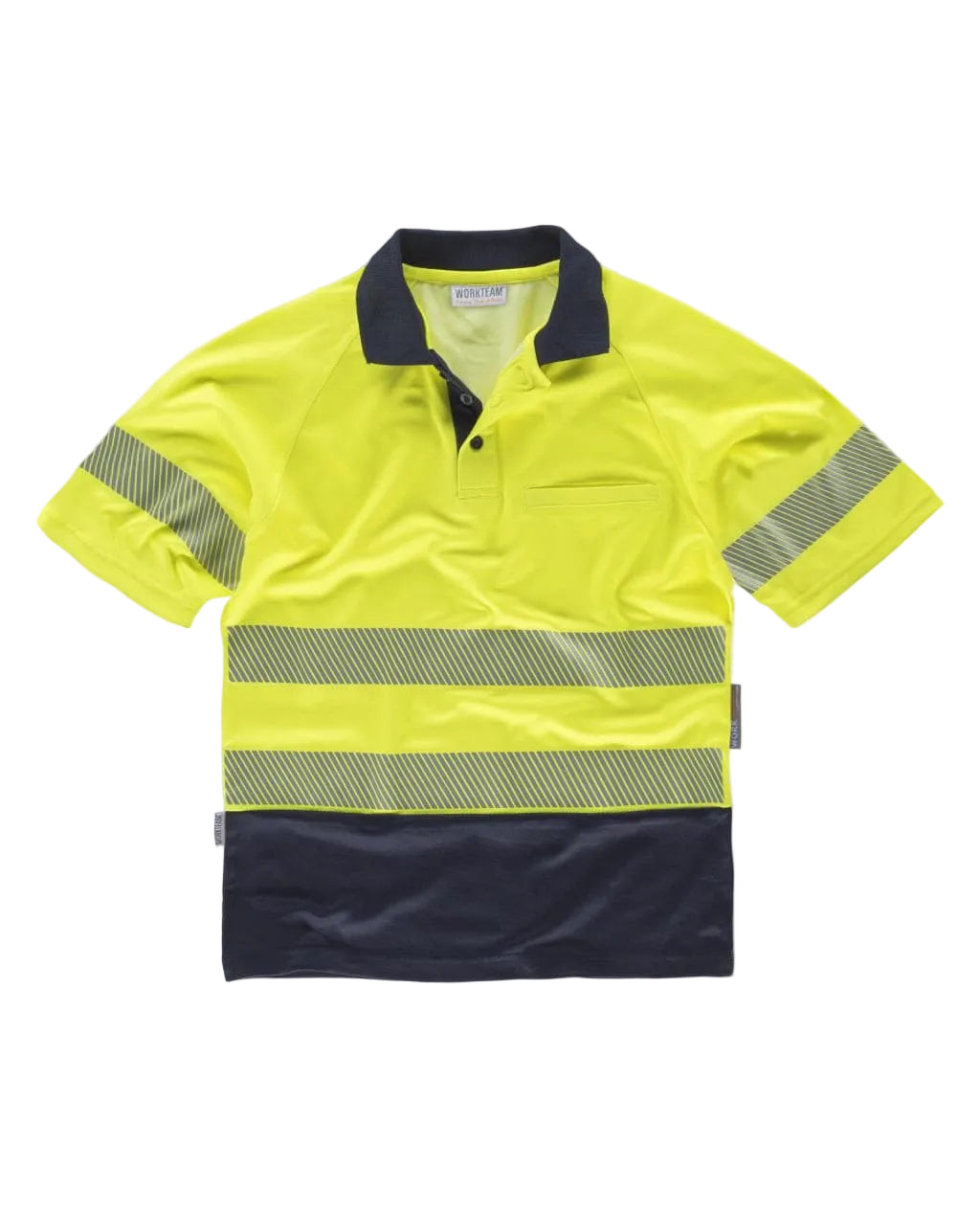 FLUOS  POLO - C3895 WORKTEAM-JAUNE-MARINE