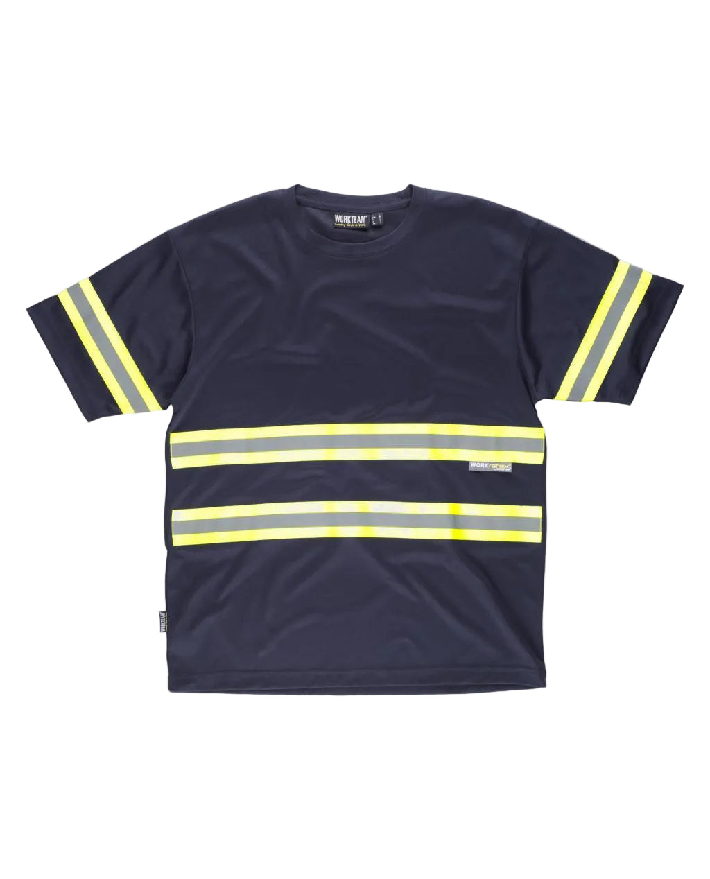 FLUOS  T-SHIRT - C3936 WORKTEAM-MARINE-JAUNE