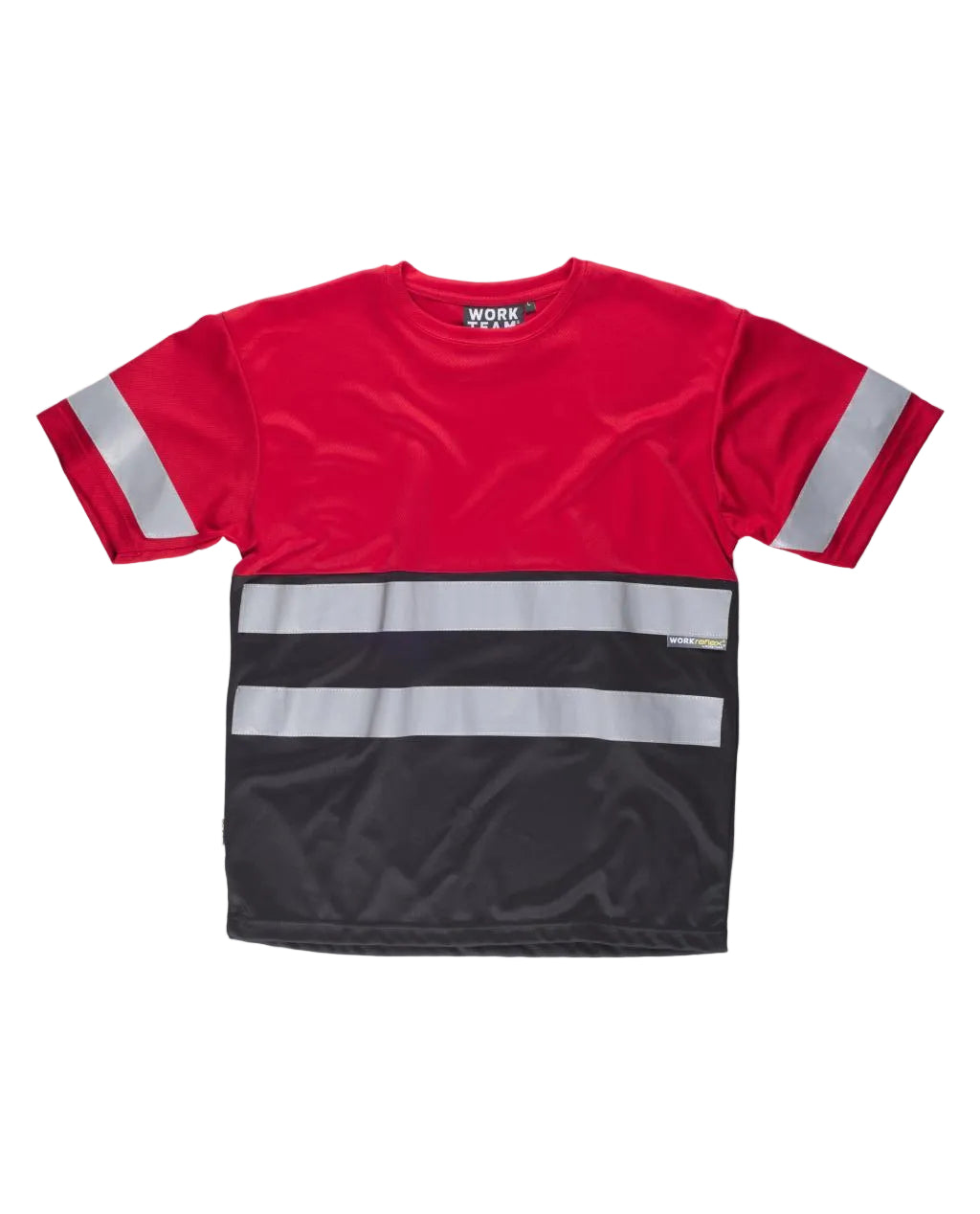 Image of FLUOS  T-SHIRT - C3940 WORKTEAM-ROUGE-NOIR