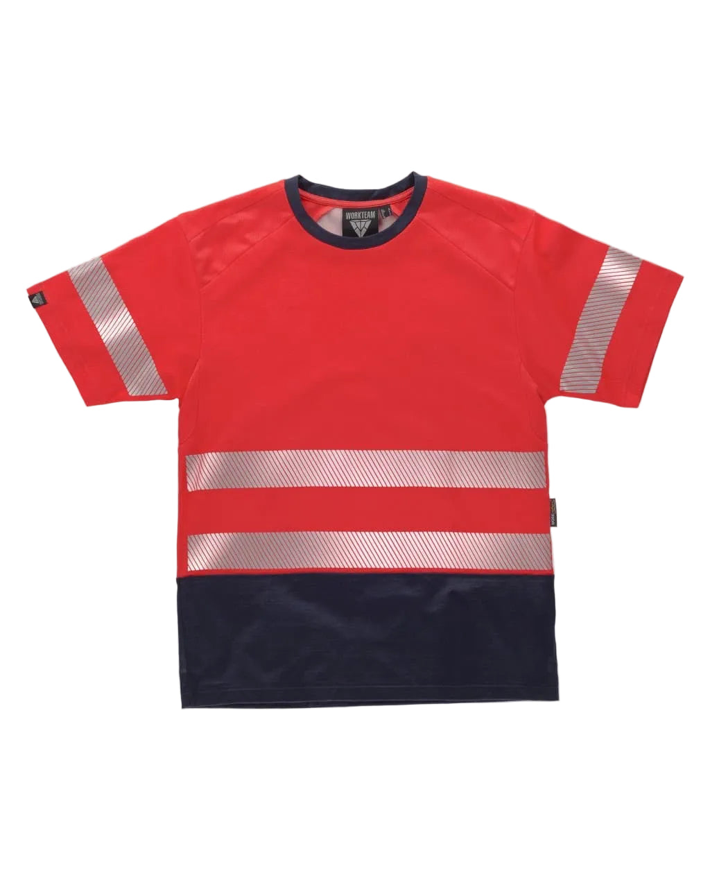 FLUOS  T-SHIRT - C3997 WORKTEAM-ROUGE-MARINE