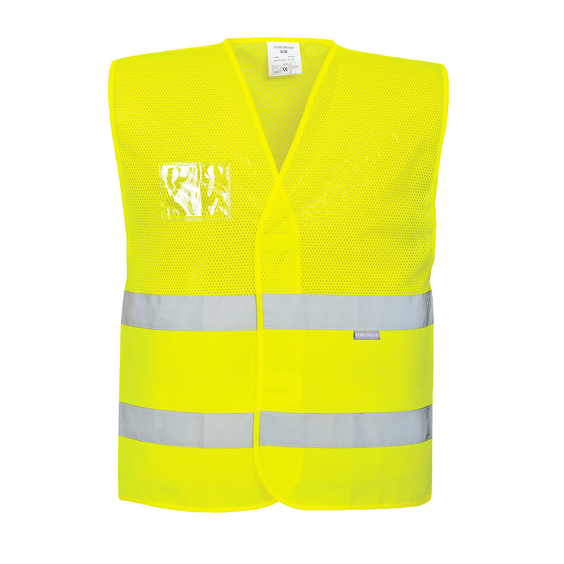 GILET HV SEMI-MAILLE AVEC PORTE BADGE