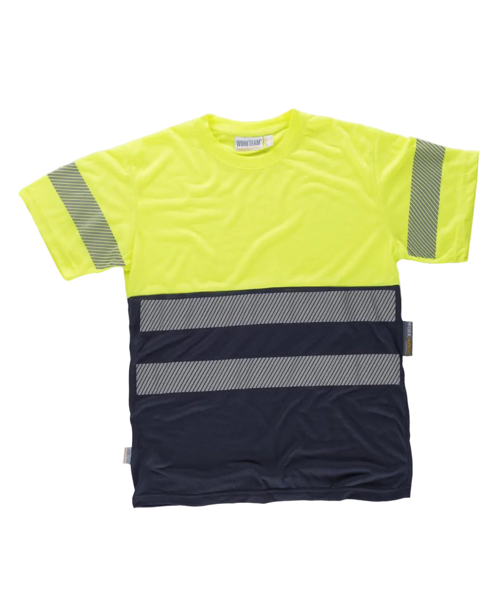 Image of FLUOS  T-SHIRT - C6040 WORKTEAM-MARINE-JAUNE