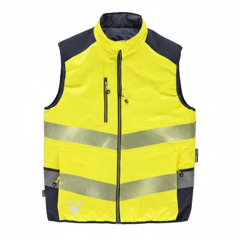 FLUOS  GILET - C8250 WORKTEAM-JAUNE-MARINE