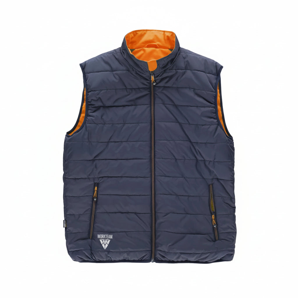 FLUOS  GILET - C8250 WORKTEAM-JAUNE-MARINE