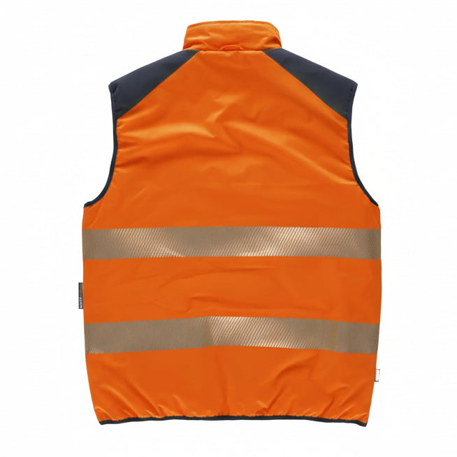 Image of FLUOS  GILET - C8250 WORKTEAM-ORANGE-MARINE