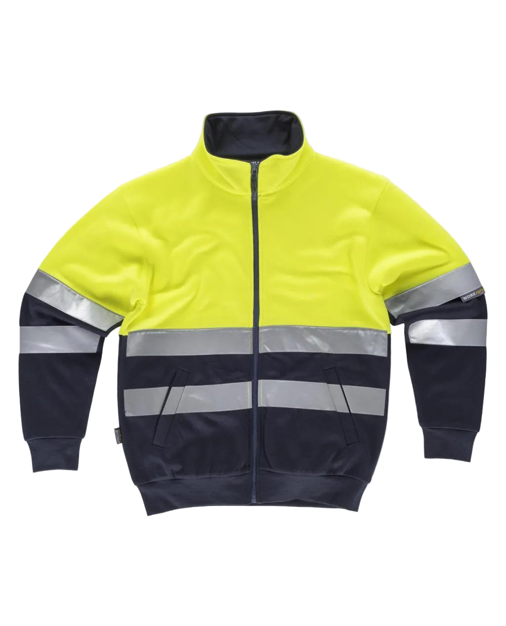 FLUOS  SWEAT-SHIRT - C9037 WORKTEAM-JAUNE-MARINE