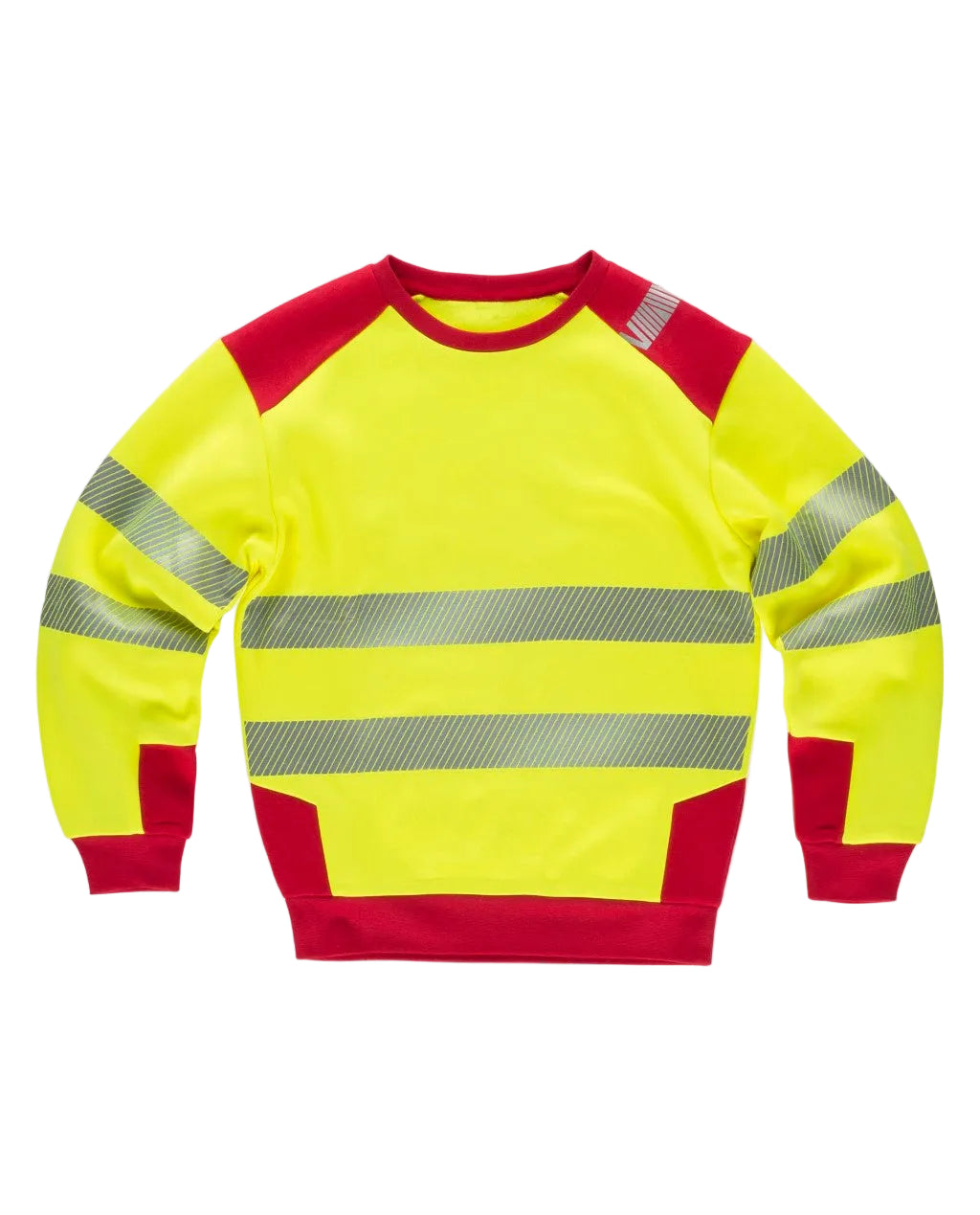 FLUOS  SWEAT-SHIRT - C9041 WORKTEAM-JAUNE-GRIS-FONCE