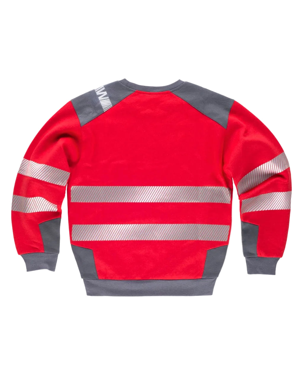 FLUOS · SWEAT-SHIRT - C9042 WORKTEAM-ROUGE-GRIS-FONCE