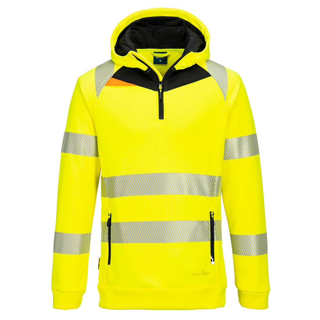 SWEAT À CAPUCHE DX4 HAUTE VISIBILITÉ AVEC FERMETURE ÉCLAIR 1/4 - DX482