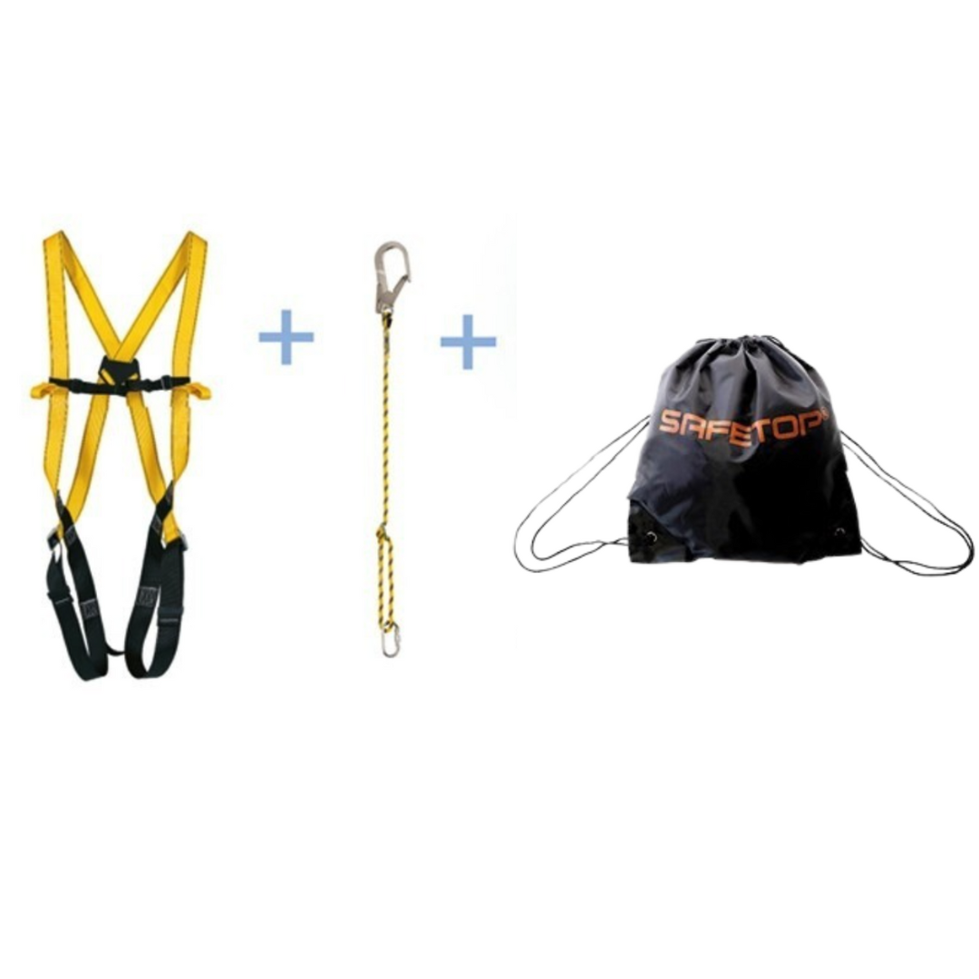 KIT HARNAIS + LONGE 1,98M + SAC ELBRUS 71B