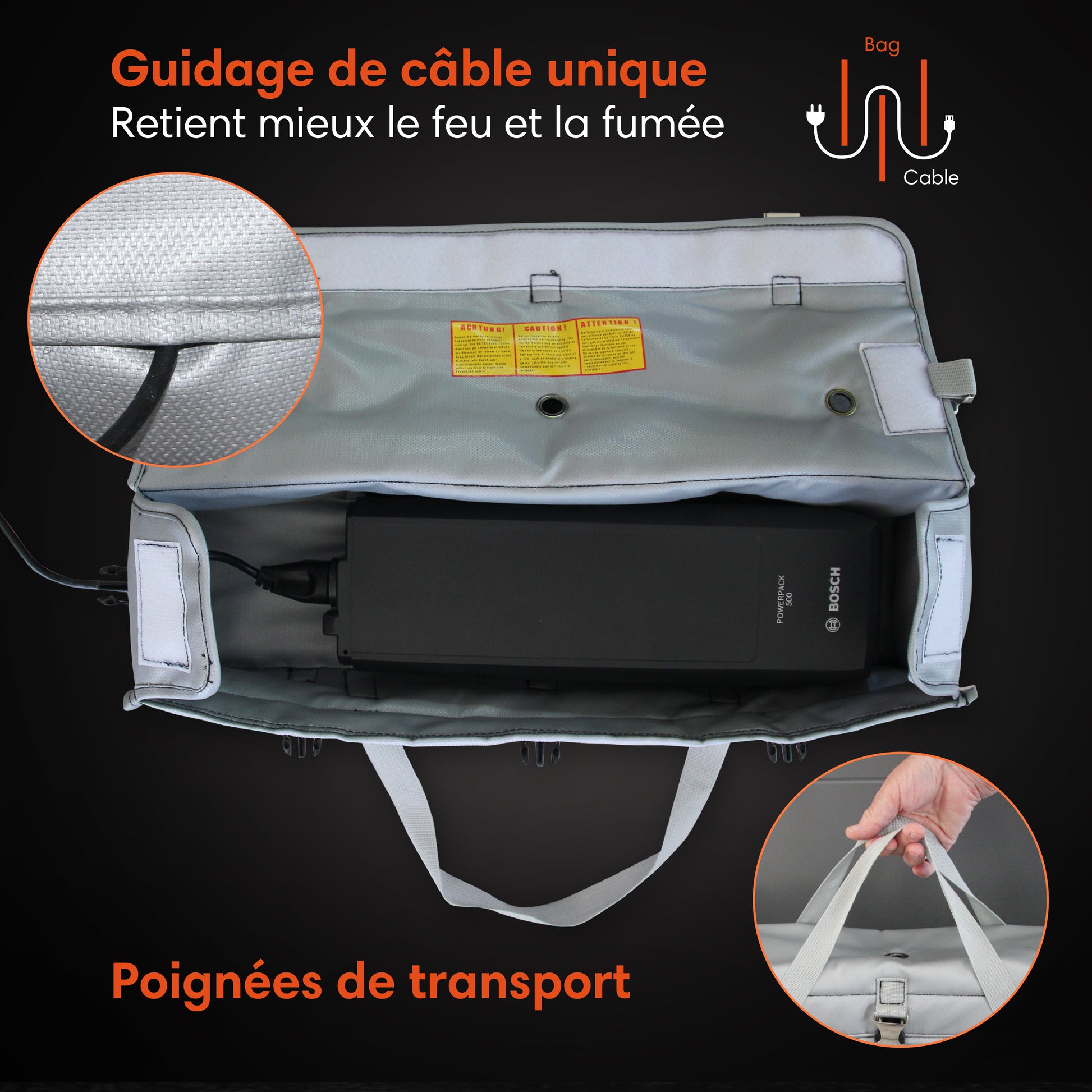 SACOCHE POUR BATTERIE VÉLO ÉLECTRIQUE