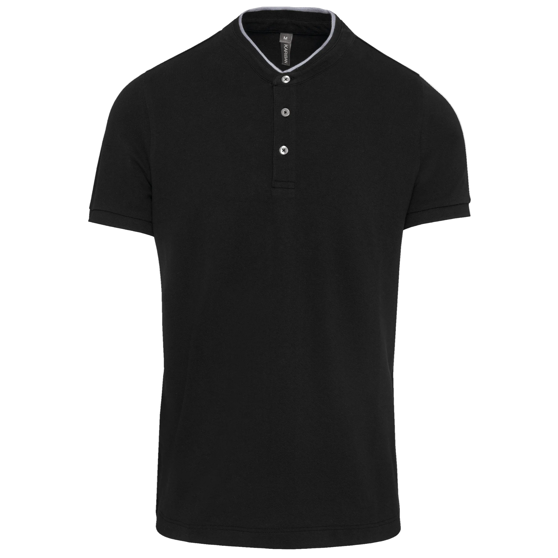 Image of POLO COL MAO MANCHES COURTES HOMME - K223 TOPTEX-BLACK-OXFORD-GREY