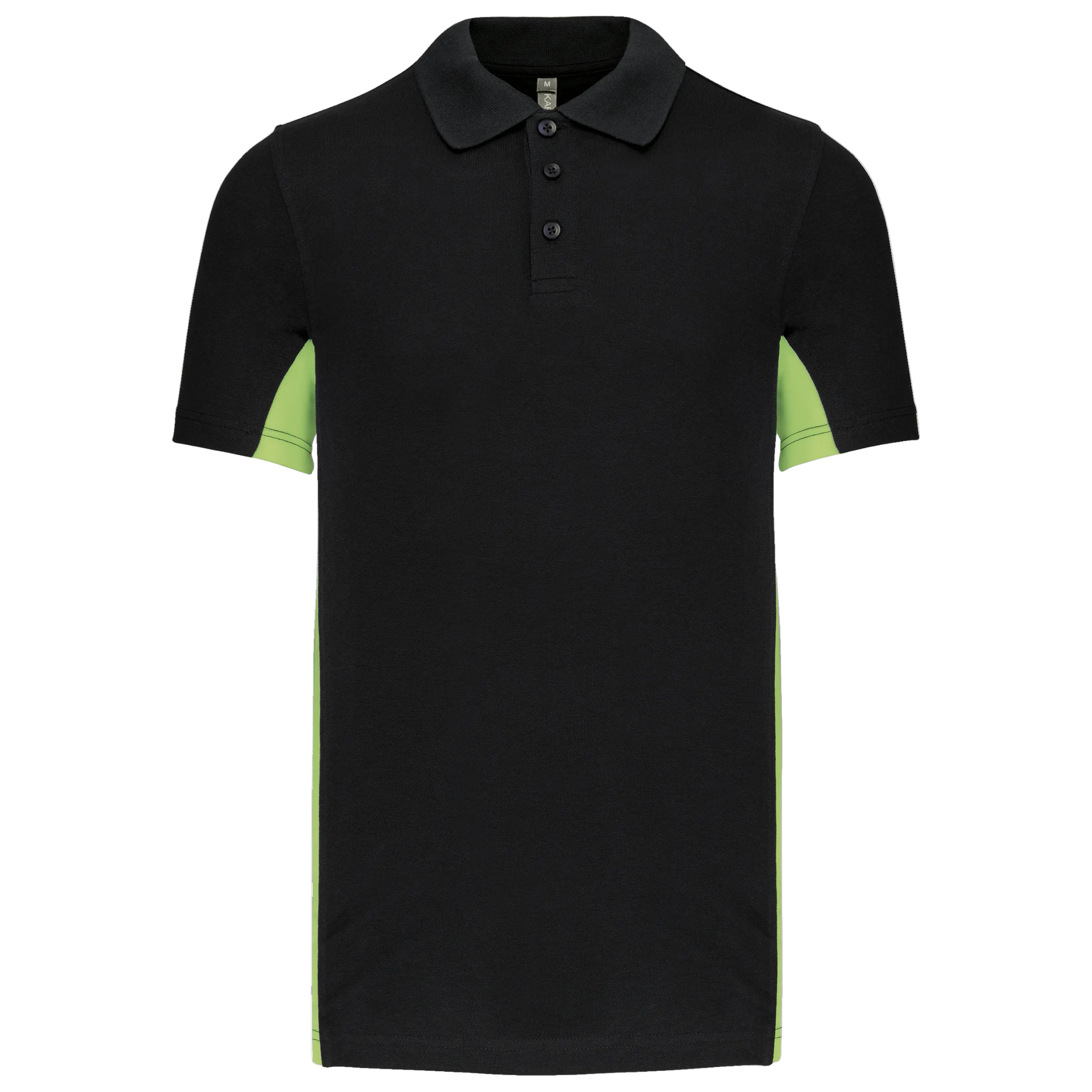 Image of POLO PIQUÉ MANCHES COURTES BICOLORE HOMME - K232 TOPTEX-BLACK-DARK-GREY