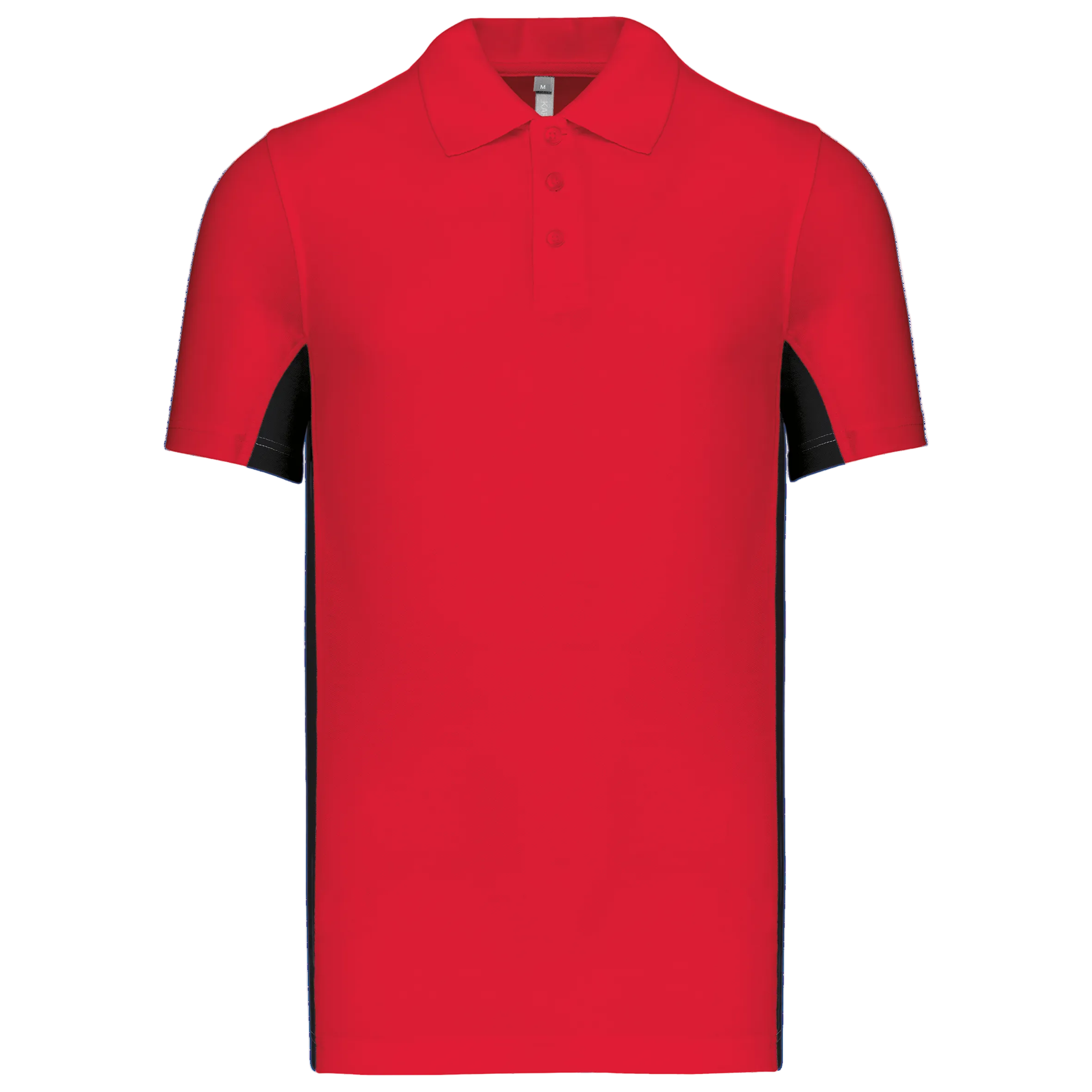 Image of POLO PIQUÉ MANCHES COURTES BICOLORE HOMME - K232 TOPTEX-FOREST-GREEN-BLACK