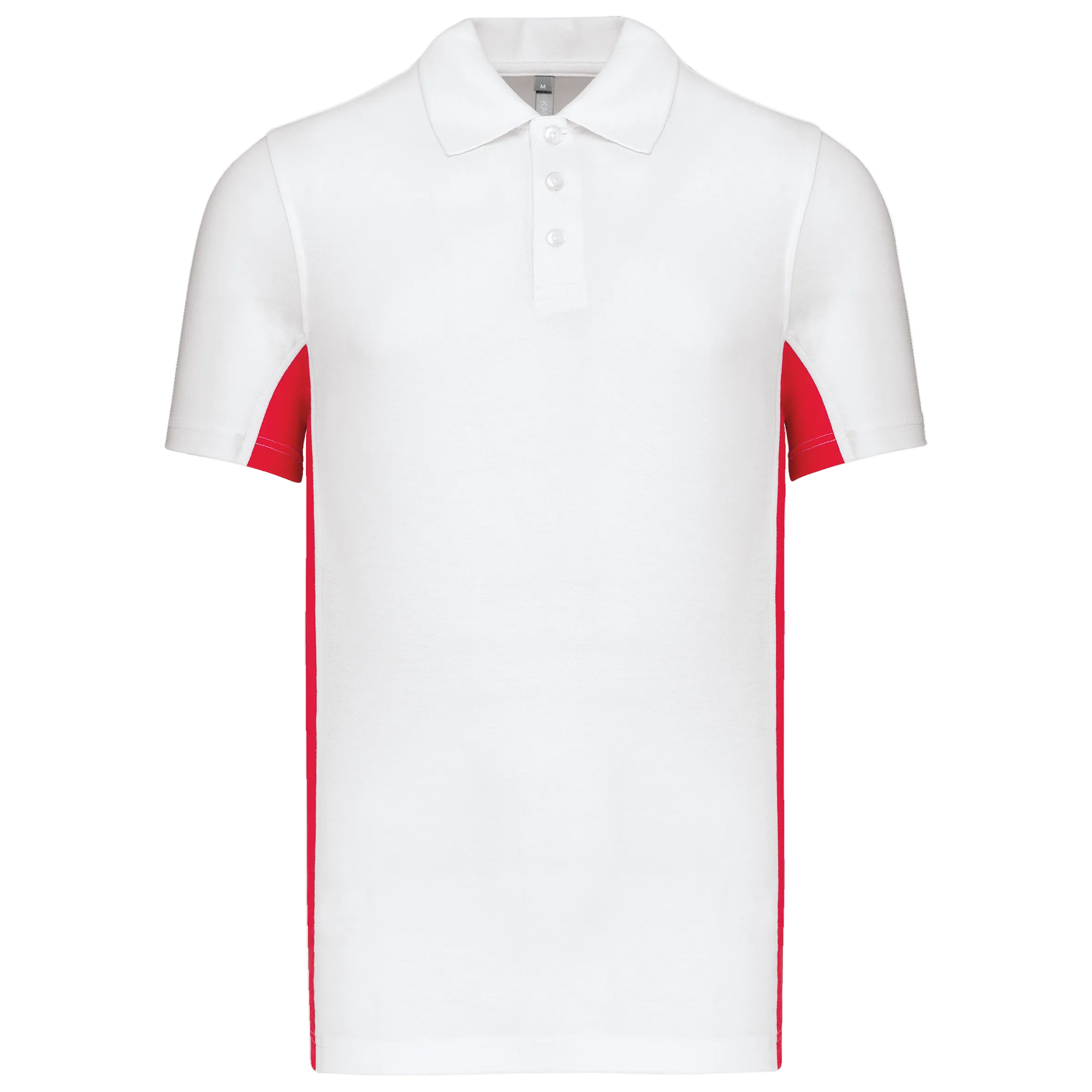 Image of POLO PIQUÉ MANCHES COURTES BICOLORE HOMME - K232 TOPTEX-NAVY-SKY-BLUE