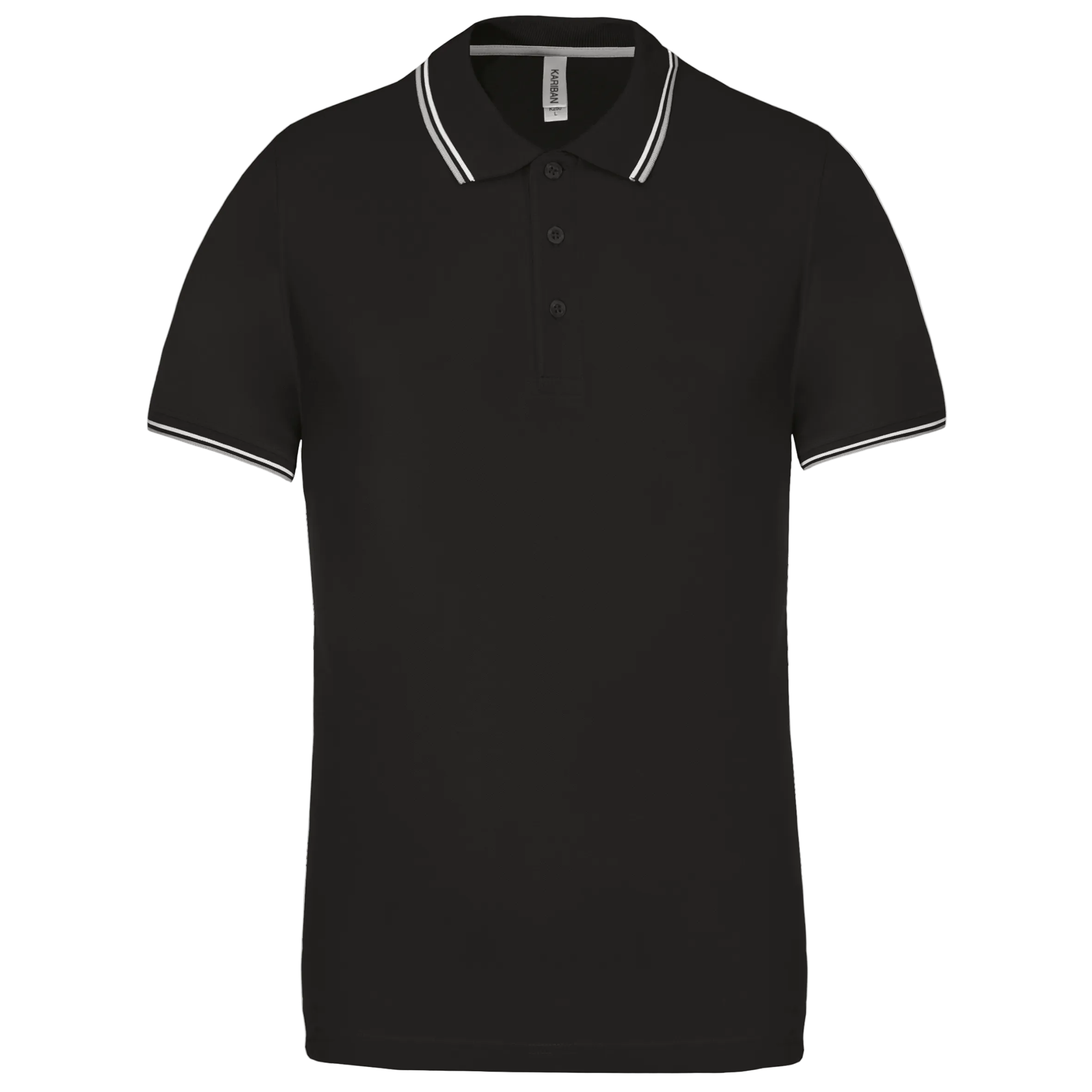 Image of POLO MAILLE PIQUÉE MANCHES COURTES HOMME - K250 TOPTEX-BLACK-LIGHT-GREY-WHITE