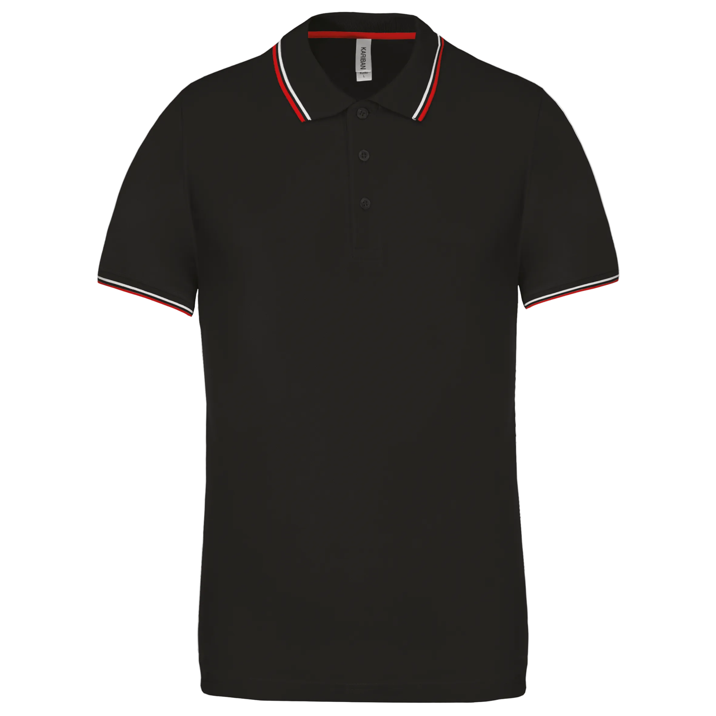 Image of POLO MAILLE PIQUÉE MANCHES COURTES HOMME - K250 TOPTEX-BLACK-LIGHT-GREY-WHITE