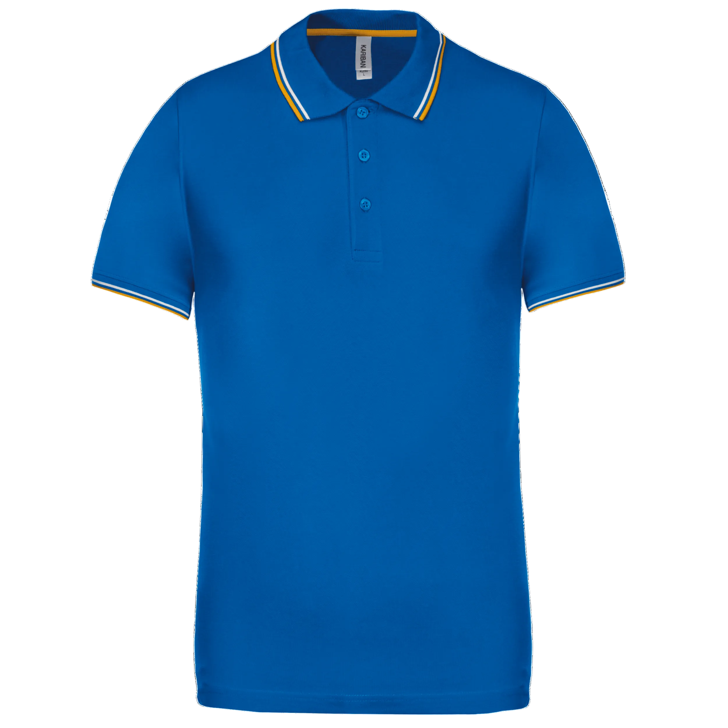 Image of POLO MAILLE PIQUÉE MANCHES COURTES HOMME - K250 TOPTEX-BLACK-LIGHT-GREY-WHITE