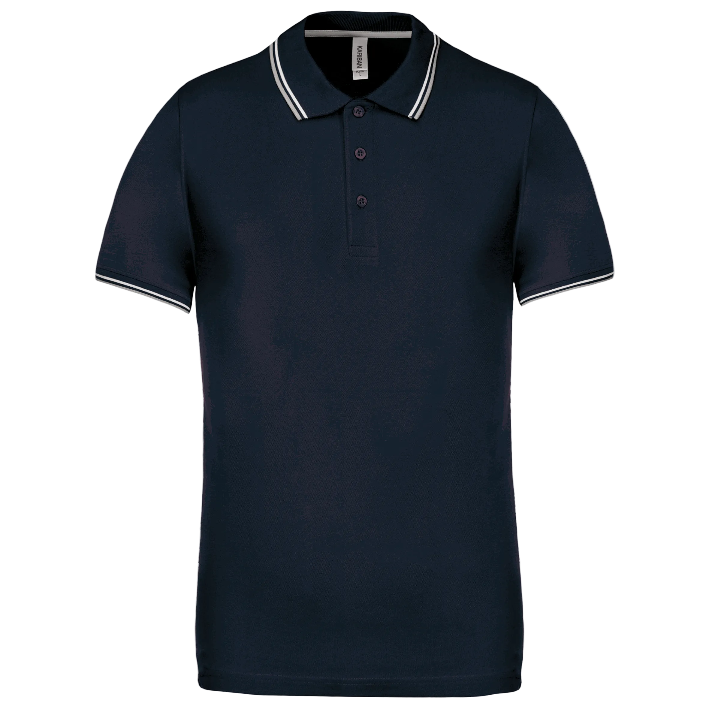 Image of POLO MAILLE PIQUÉE MANCHES COURTES HOMME - K250 TOPTEX-BLACK-RED-WHITE