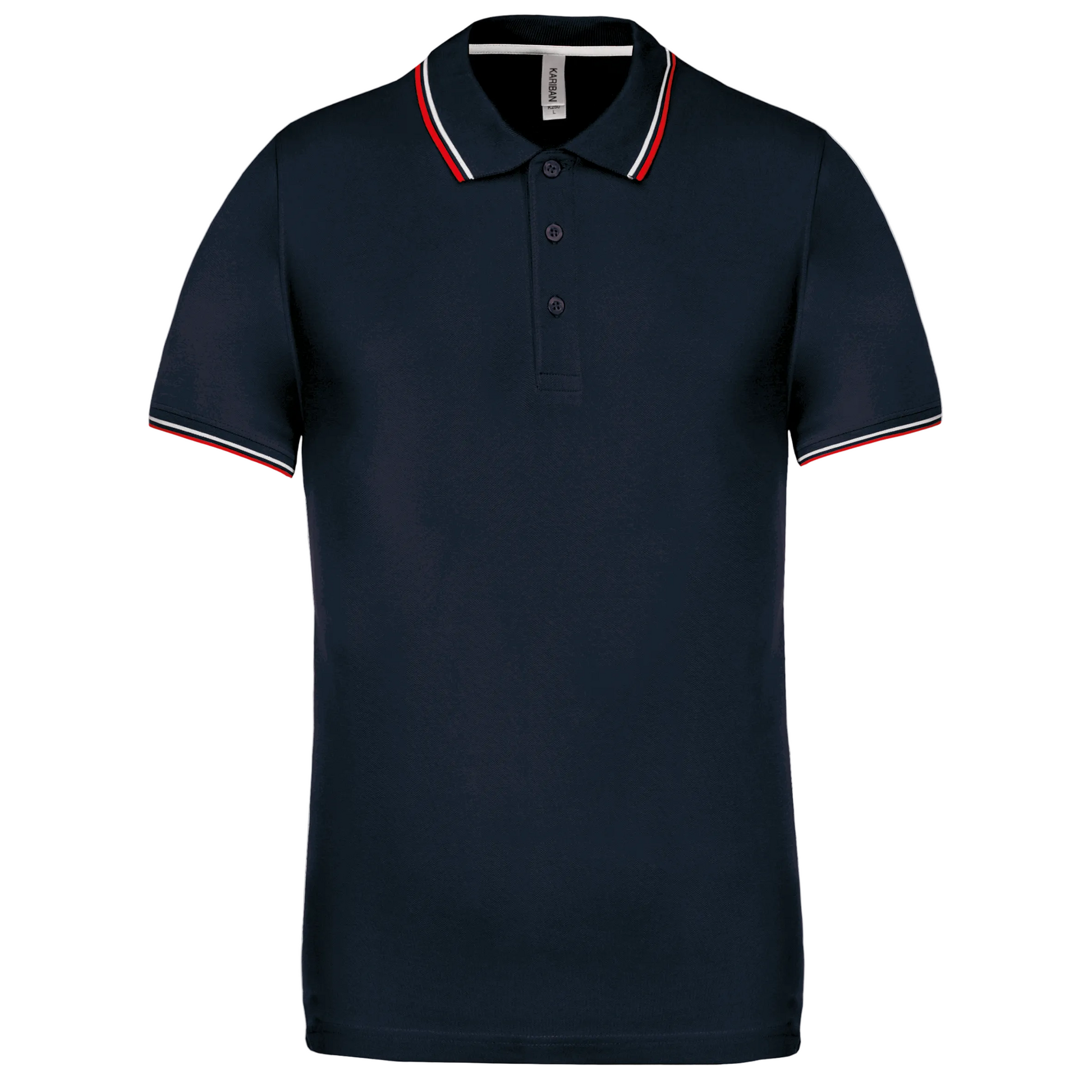 POLO MAILLE PIQUÉE MANCHES COURTES HOMME - K250 TOPTEX-BLACK-RED-WHITE