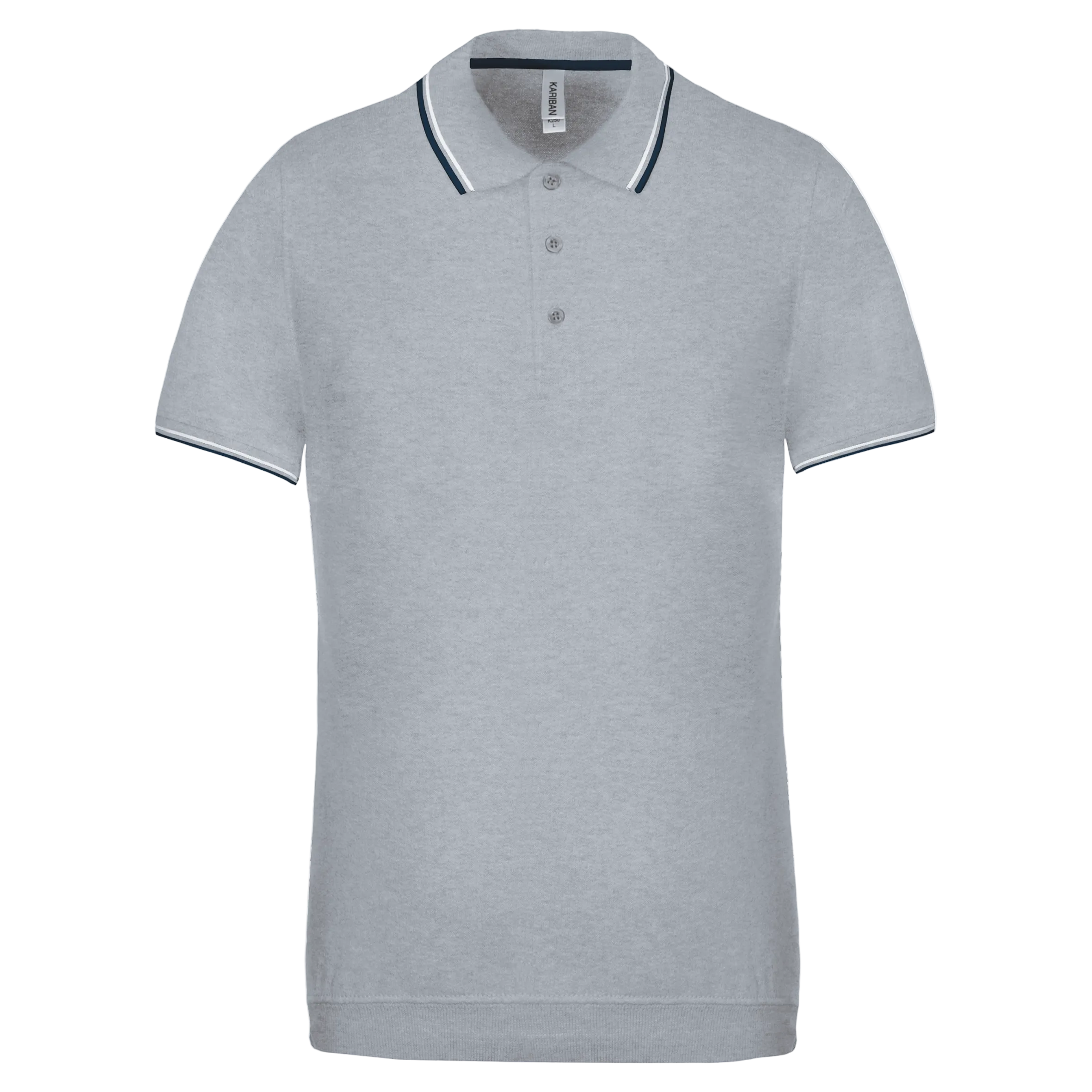 Image of POLO MAILLE PIQUÉE MANCHES COURTES HOMME - K250 TOPTEX-BLACK-RED-WHITE
