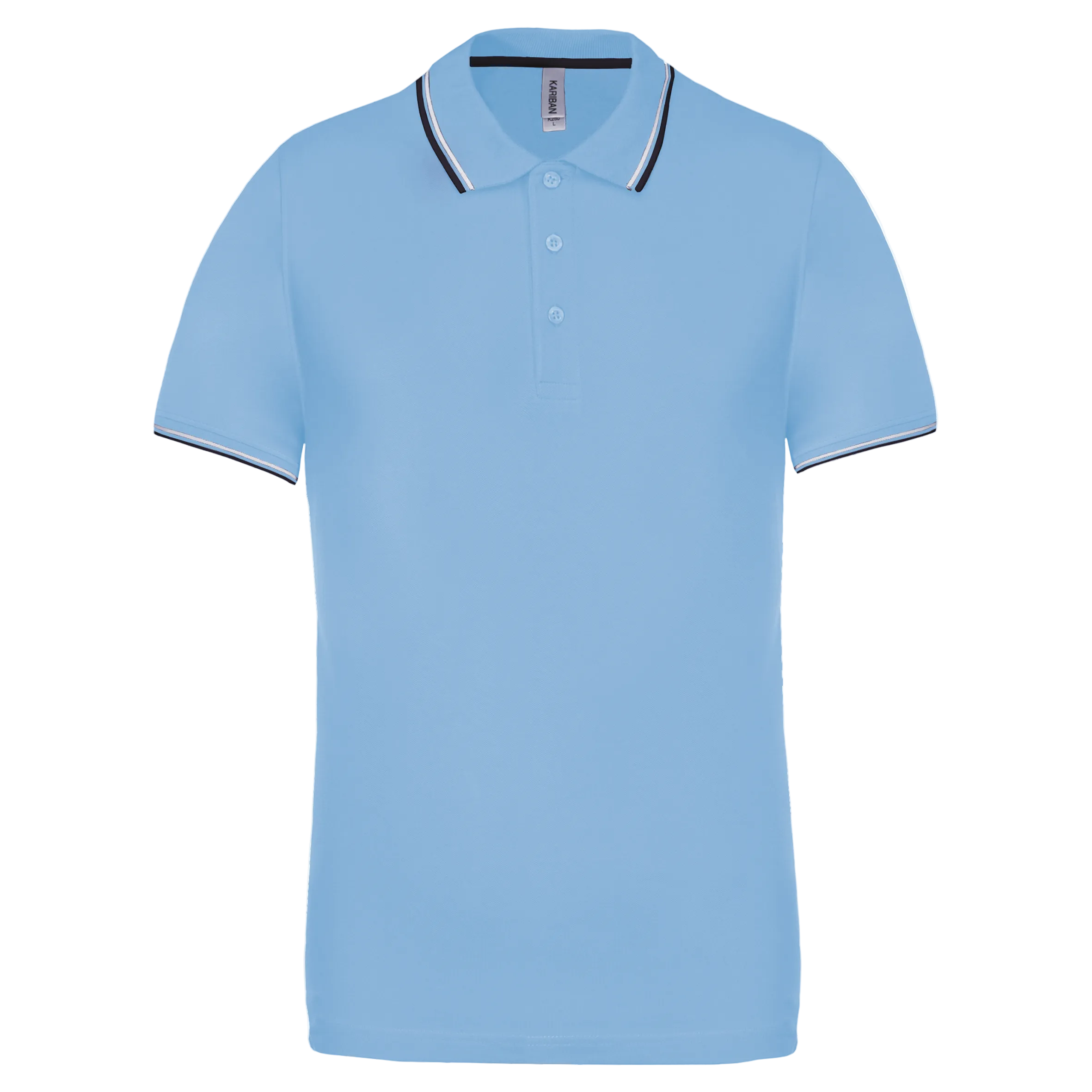 Image of POLO MAILLE PIQUÉE MANCHES COURTES HOMME - K250 TOPTEX-BLACK-RED-WHITE