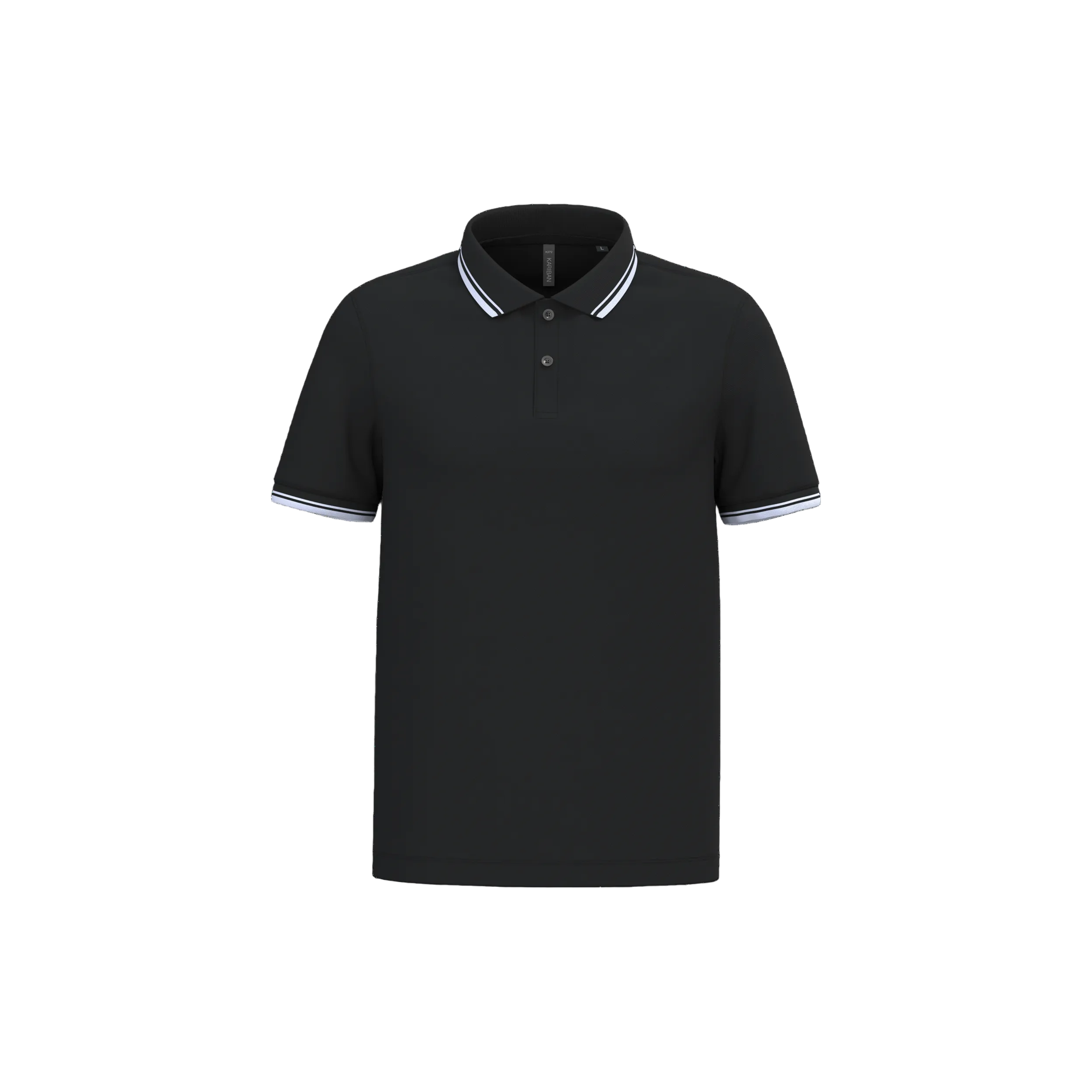 Image of POLO HOMME MANCHES COURTES À LISERÉS CONTRASTÉS - K272