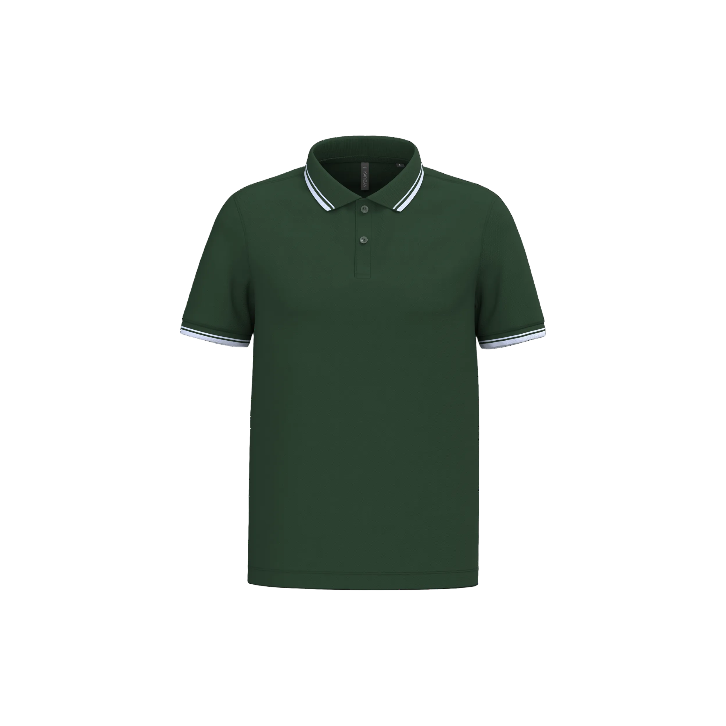 Image of POLO HOMME MANCHES COURTES À LISERÉS CONTRASTÉS - K272