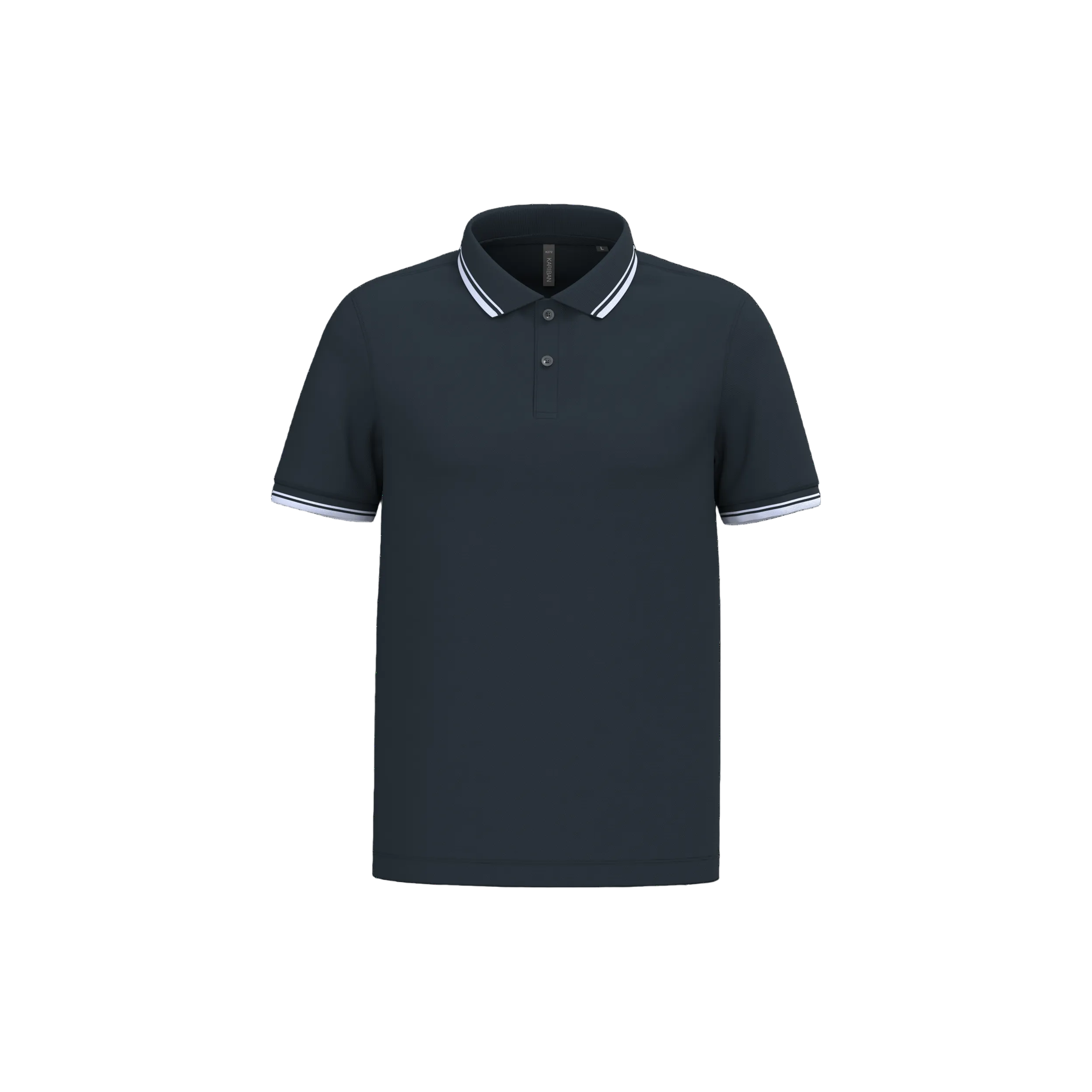 Image of POLO HOMME MANCHES COURTES À LISERÉS CONTRASTÉS - K272