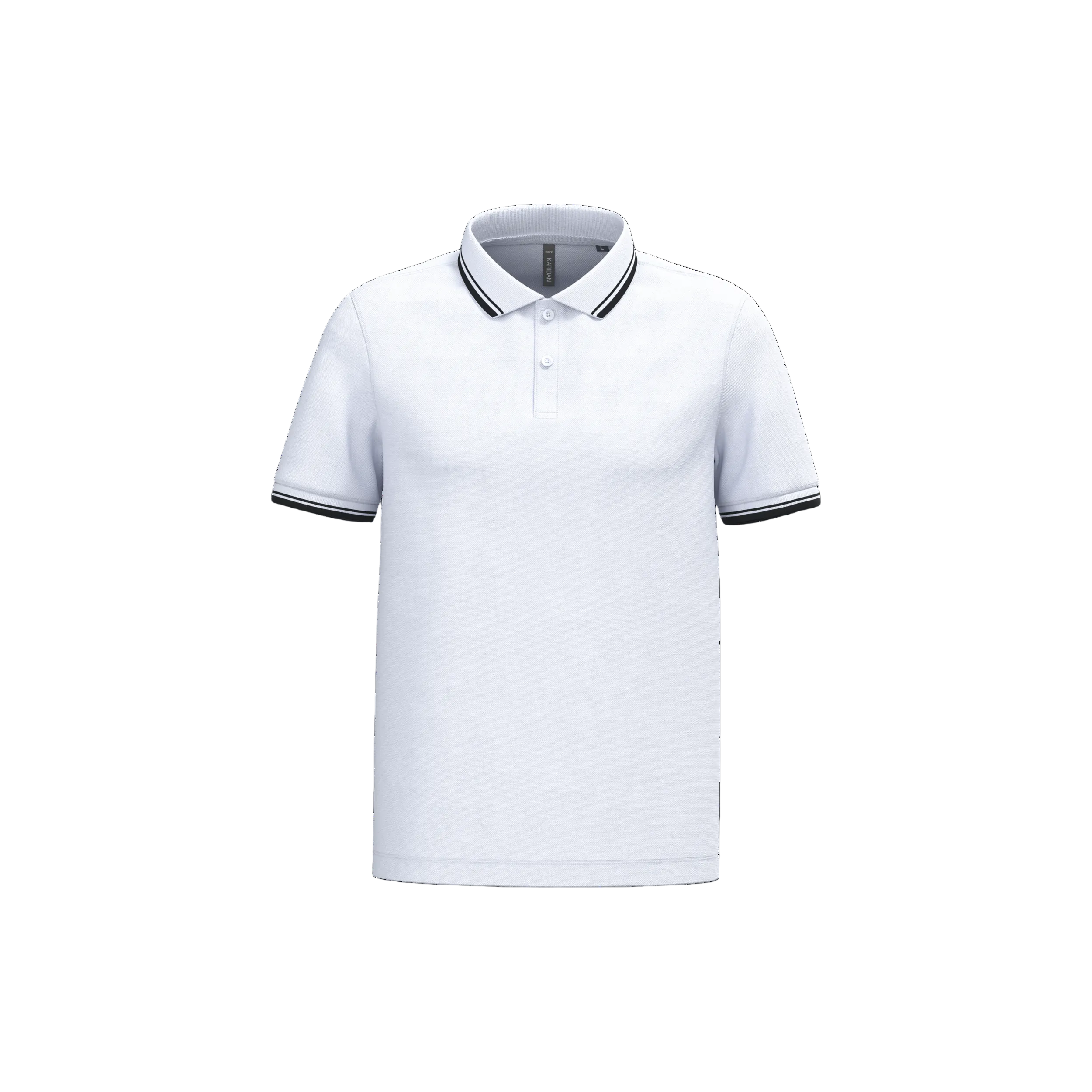 Image of POLO HOMME MANCHES COURTES À LISERÉS CONTRASTÉS - K272